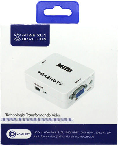 Aoweixun Aoweixun Konverter HDMI weiblich auf 3.5mm / VGA weiblich Weiß 1 Stück