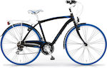 MBM Vintage 28" 2020 Μαύρο/Μπλε Ποδήλατο Πόλης με 21 Ταχύτητες