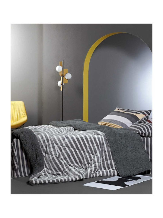 Kentia Πάπλωμα Μονό 160x220εκ. Charlotte 22 Γκρι