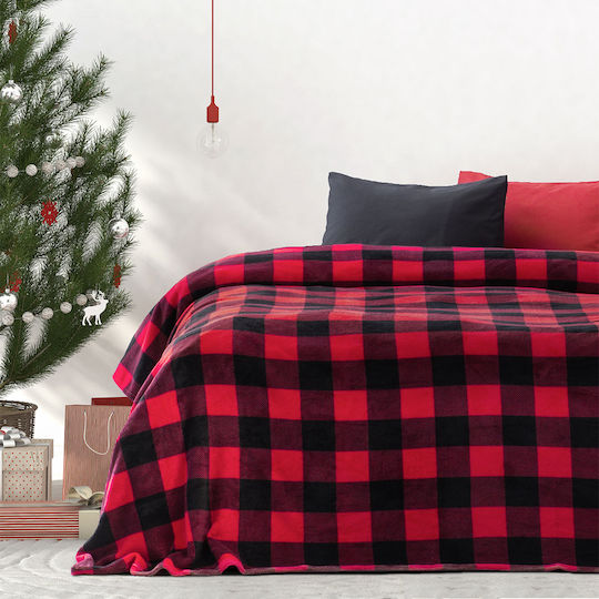 Kocoon Jolly Κουβέρτα Fleece Μονή 150x220εκ. Κόκκινη