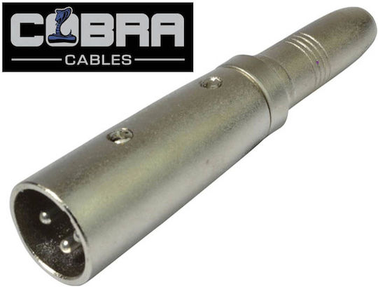 Cobra Converter XLR male to 6.3mm female Silver 1pcs CKX-019