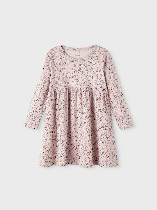 Name It Kids Dress Floral Long Sleeve Lilac