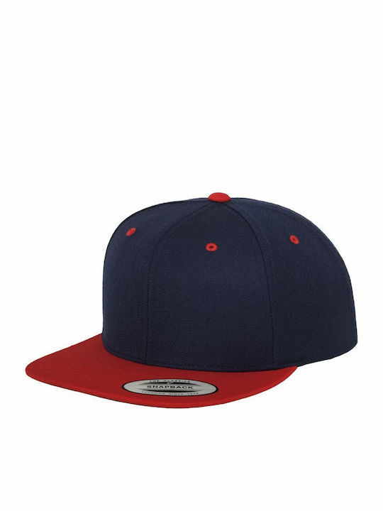 Yupoong 6089MT Snapback Cap Navy/Red