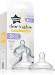 Tommee Tippee Closer To Nature Babyflaschensauger für 0+ Monate 2Stück