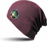 Result Beanie Männer Beanie mit Rippstrick Claret