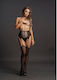 Le Désir High Waist Garterbelt Stockings Black