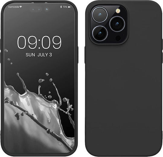 KWmobile Rubberized Matte Umschlag Rückseite Silikon 1.3mm Schwarz (iPhone 14 Pro Max)