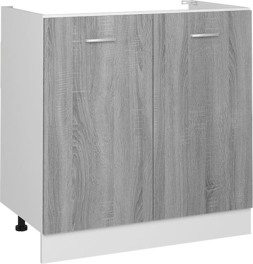 Dulap pentru Chiuvetă Gri 80x46x81.5buc