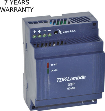 TDK-Lambda Тръбнохранителен блок с изход 12V и мощност 60W