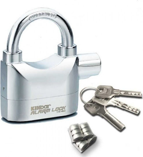Kinbar Padlock Brass with Key and Alarm with Alarm 70mm 1pcs