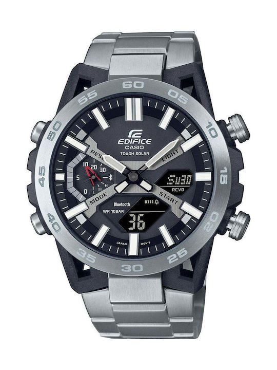 Casio Edifice Ρολόι Μπαταρίας με Μεταλλικό Μπρασελέ