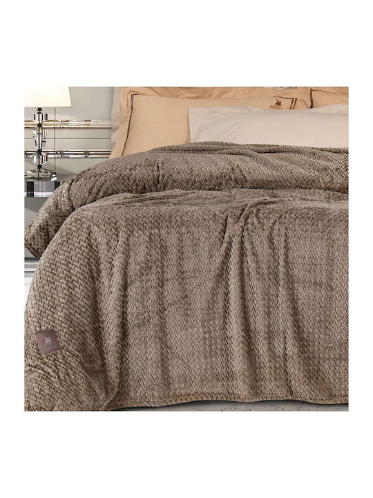 Greenwich Polo Club 2499 Fleece Blanket Double 220x240cm Brown