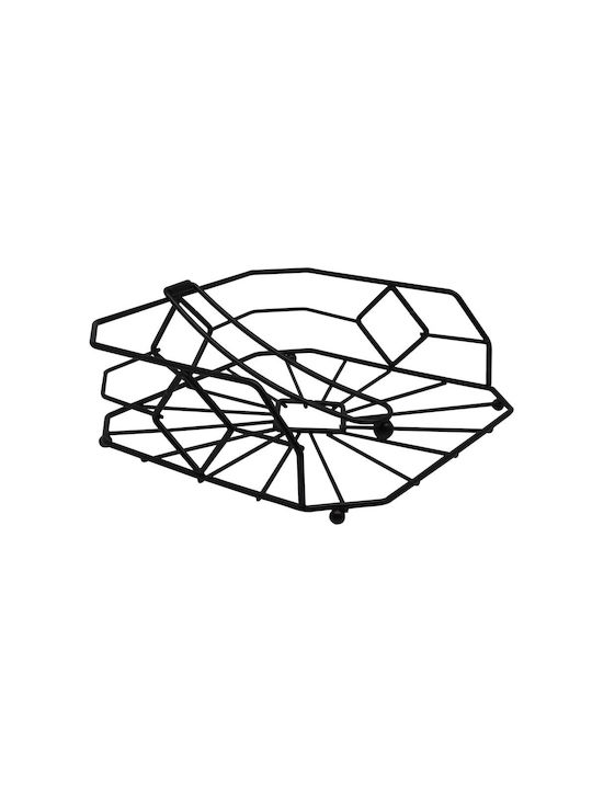 Ankor Χαρτοπετσετοθήκη Μεταλλική Μαύρη 20x20x7cm 819607