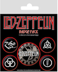 Pyramid International Led Zeppelin Σετ Κονκάρδες 5τμχ