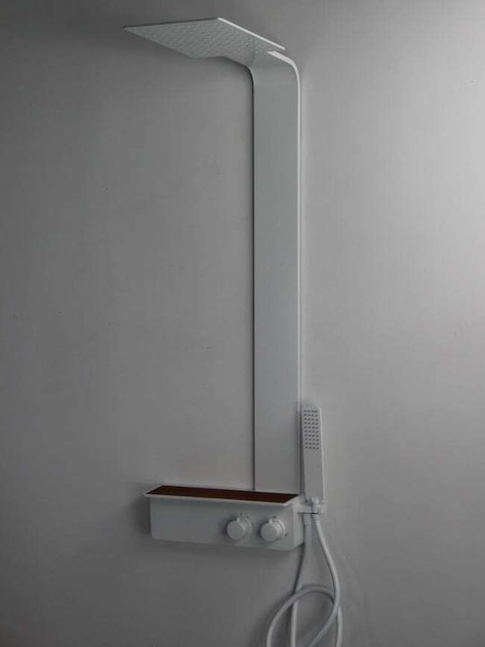 Sparke Folice Duschsäule ohne Armatur 120cm Weiß