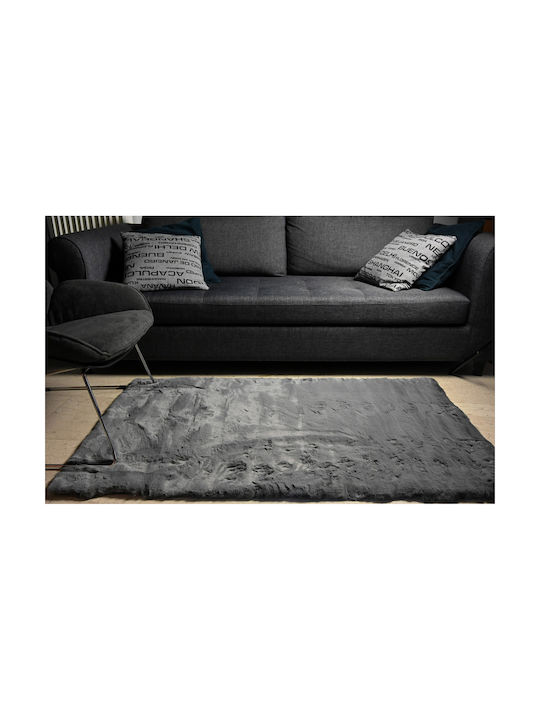 Balsan Rabbit Χαλί Διάδρομος Shaggy Γούνινο Dark Grey 80x150cm