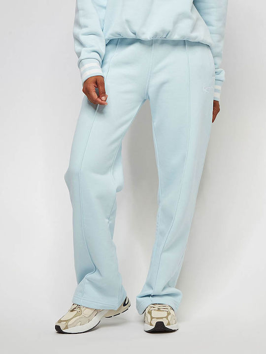 Signature Hohe Taille Jogginghose Breit Hellblau