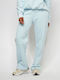 Signature Hohe Taille Jogginghose Breit Hellblau