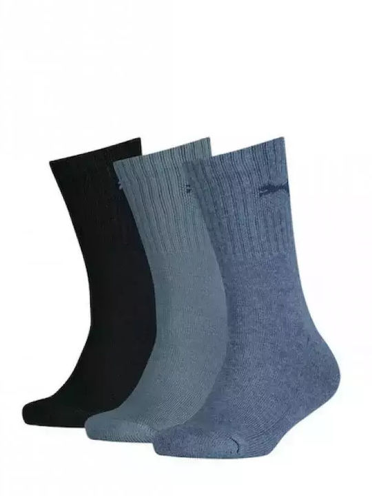 PUMA Athletic Kids' Long Socks Blue 3 Pairs