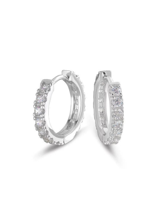 Iced Hoops Silver Realizat din argint 925