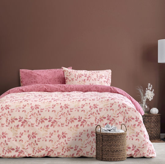 Kocoon Duvet Cover Set Single with Pillowcase 165x245 Fall Pink