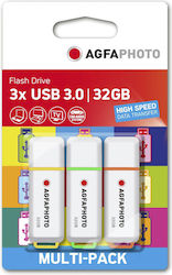 AgfaPhoto Gen 1 Color Mix 32GB USB 3.2 Stick Weiß