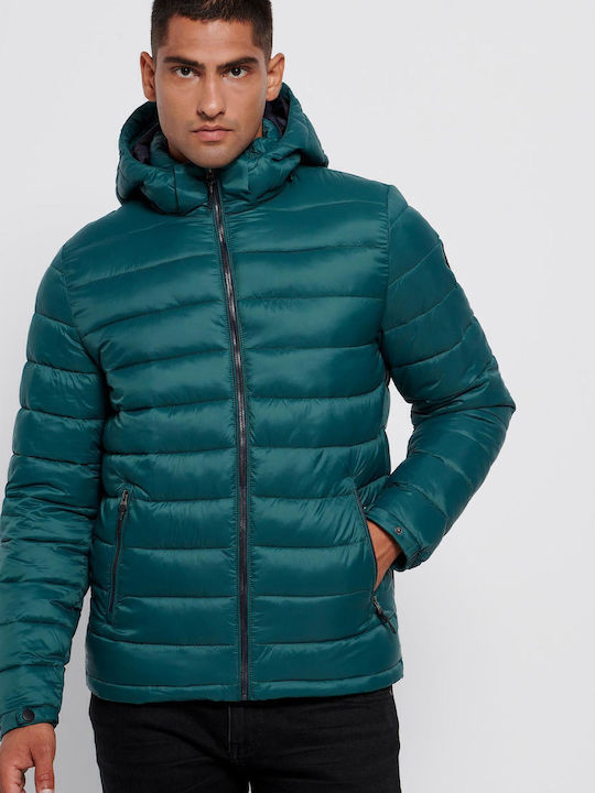 Funky Buddha Winter Jacket Puffer Ocean Green