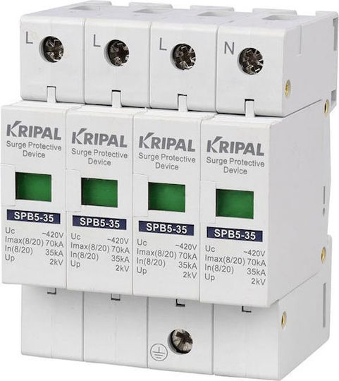 Kripal 4-Poles Inspired T1 Panel Lightning Protection 35kA
