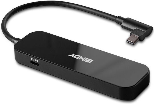 Lindy Hub 4 Θυρών USB 3.2 με σύνδεση USB-C