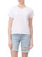 LIU JO BLACK CA2J10 JERSEY+PERLE T-SHIRT WHITE Damen