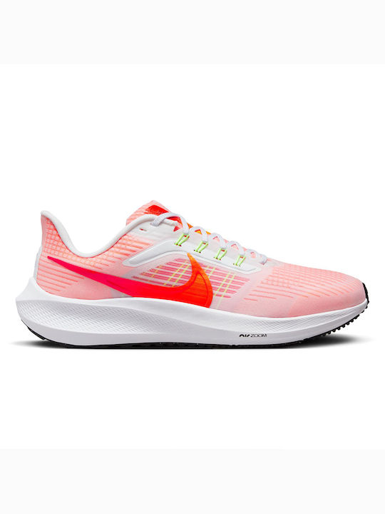Nike Air Zoom Pegasus 39 Ανδρικά Αθλητικά Παπούτσια Running White / Total Orange / Bright Crimson / Black