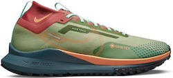 Nike React Pegasus Trail 4 Gore-Tex Ανδρικά Αθλητικά Παπούτσια Trail Running Αδιάβροχα με Μεμβράνη Gore-Tex Alligator / Orange Trance / Mint Foam