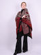 Poncho women's leopard Red