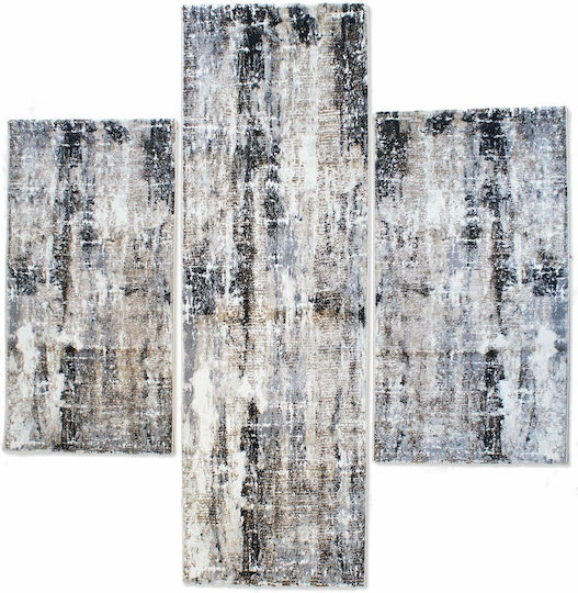 Balsan Σετ Μοντέρνα Χαλιά Κρεβατοκάμαρας Estia Cream / Black 3τμχ