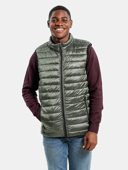 Rebase Sleeveless Jacket Puffer Khaki