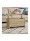 Rectangular Central Wooden Coffee Table with Lifting Mechanism Brown W102xD55.5xH52.5cm