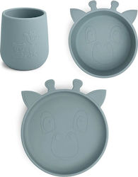 Nuuroo Giraf Silicone Light Blue Feeding Set 3 ...