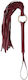 Shots Ouch Halo Flogger Μαστίγιο Burgundy