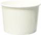 Ready Set 100 Paper Ice Cream Cups with Capacity 473ml White CPW-16OZ
