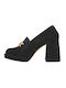 Gianna Kazakou Suede Black Heels Gade AF5681.5383.K-01