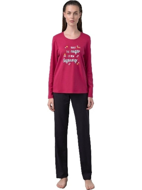 Vamp Winter Women's Pyjama Set Red Cerise Vamp Winter Women's Pyjama Set Red Cerise