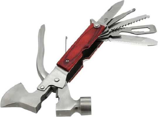 Cattara Multi Hammer Multifunktion Messer & Mehrzweckwerkzeuge 12 Werkzeuge Braun