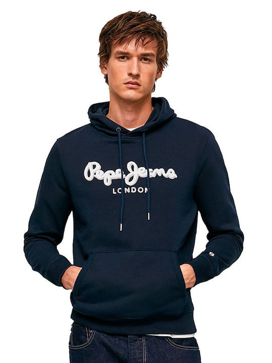 Lamont Φούτερ με Κουκούλα Navy Μπλε