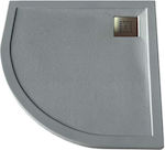 Sparke Semicircular Acrylic Shower Grey Illure 80x80x4cm