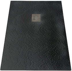 Sparke Essenza Ορθογώνια Ακρυλική Ντουζιέρα 80x120cm Black