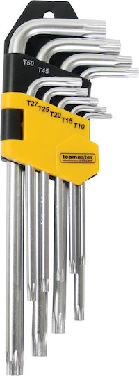 Topmaster Σετ 9 Κλειδιά Torx σε Σχήμα L