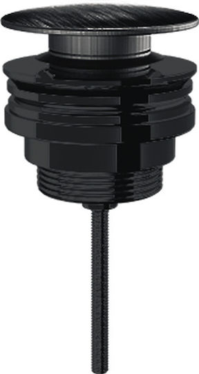 La Torre Clic Clac Ventil Spülbecken Schwarz