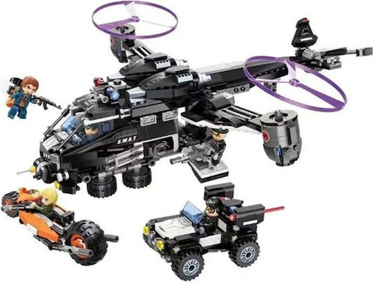 Qman Building Blocks Police Soaring Autogiro For 6+ Years 903 Pieces