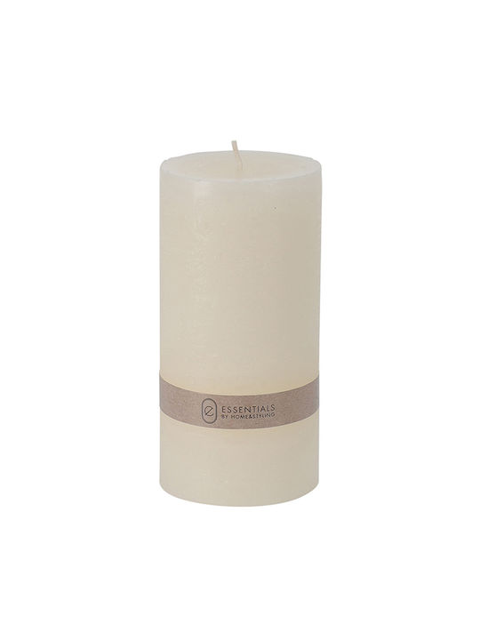 Zaros Decorative Candle White 7x14cm 1pcs