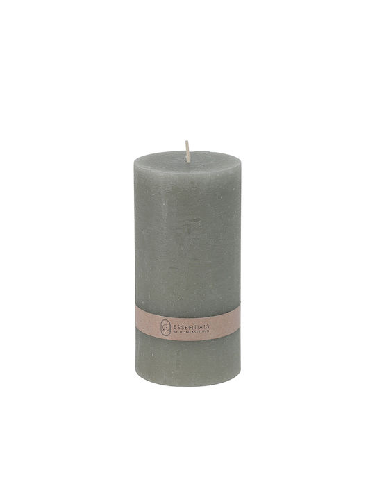 Zaros Decorative Candle Rustic Light Grey 7x14cm 1pcs